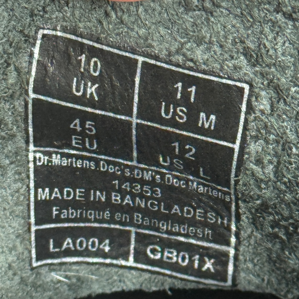 Dr Martens 14353 Black Leather Boots 11 M - Picture 2 of 8